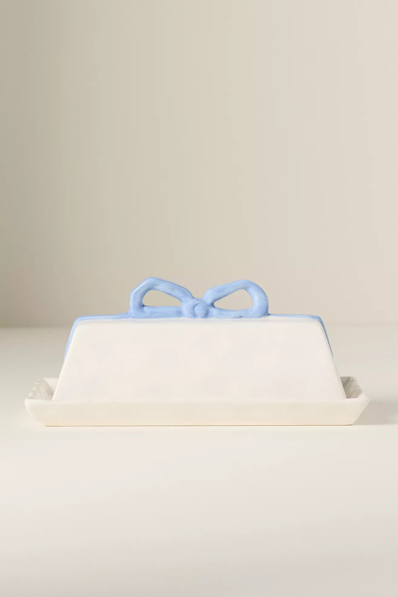 Benedita Bow Ceramic Stoneware Butter Dish | Anthropologie (US)