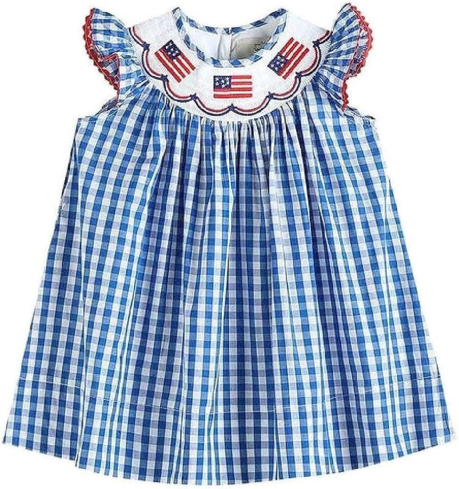 Patriotic Girls Dress - Smocked Flag Dress | Amazon (US)