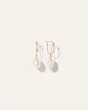 Organic Freshwater Cultured Pearl Hoops | Quince