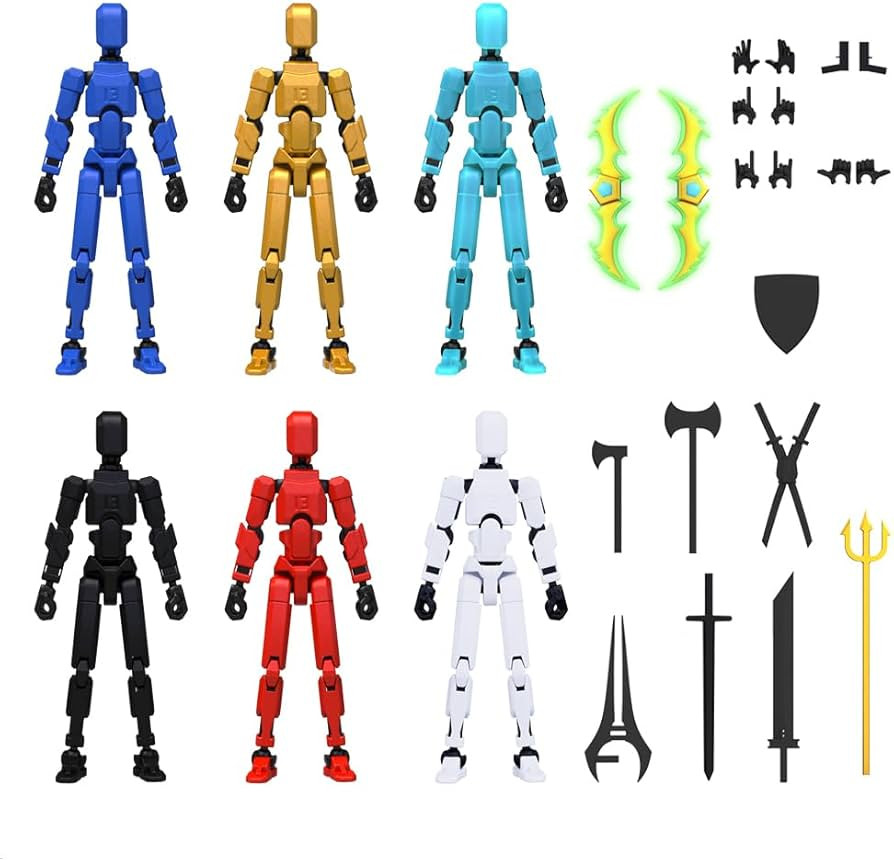 MerryXD 6 Pack Assembly Completed T13 3D Action Figure,Dummy Nova Titan Lucky 13 Action Figure 3D... | Amazon (US)