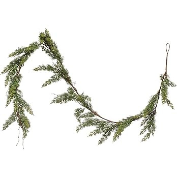 Creative Co-Op 72" L Faux Cedar Garland, Green | Amazon (US)
