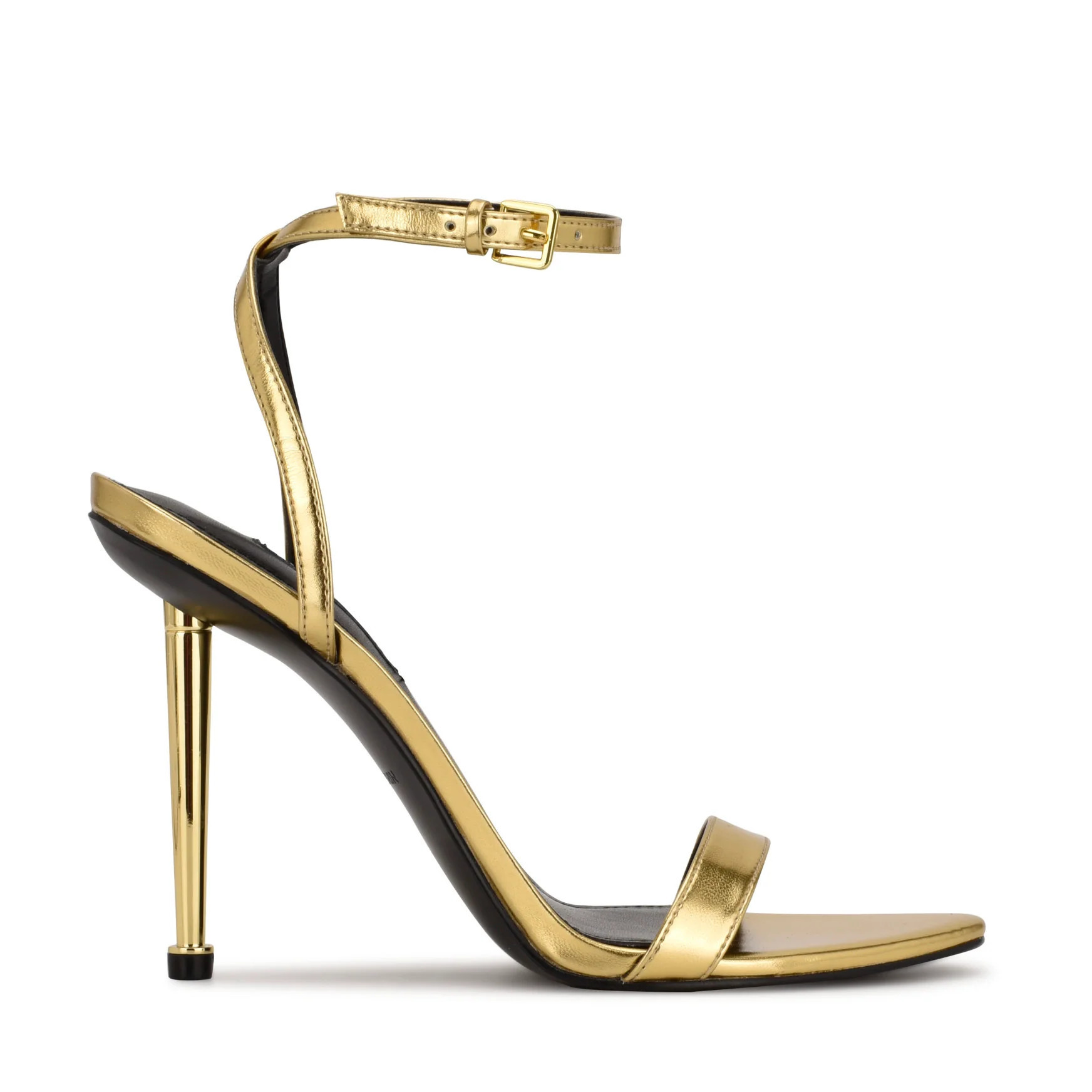 Nine West Women's Reina Ankle Strap Sandals Metallic (Size 9) , Medium Width Metallic | Nine West (US)