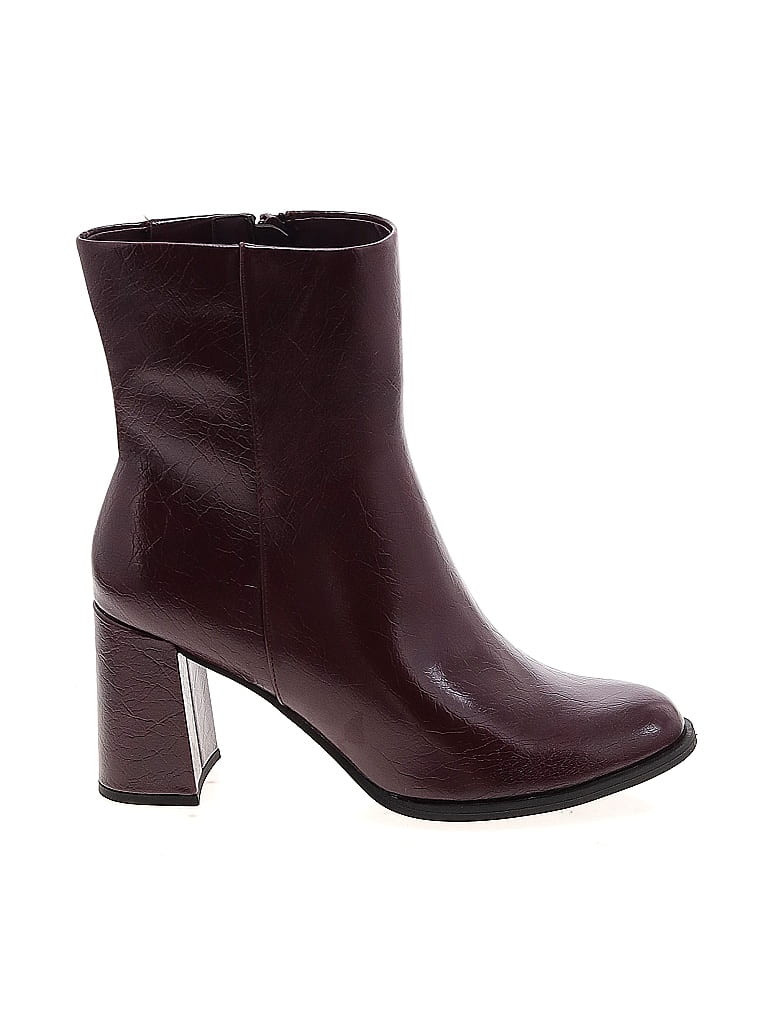 A New Day Boots: Burgundy Shoes - Size 8 | ThredUp