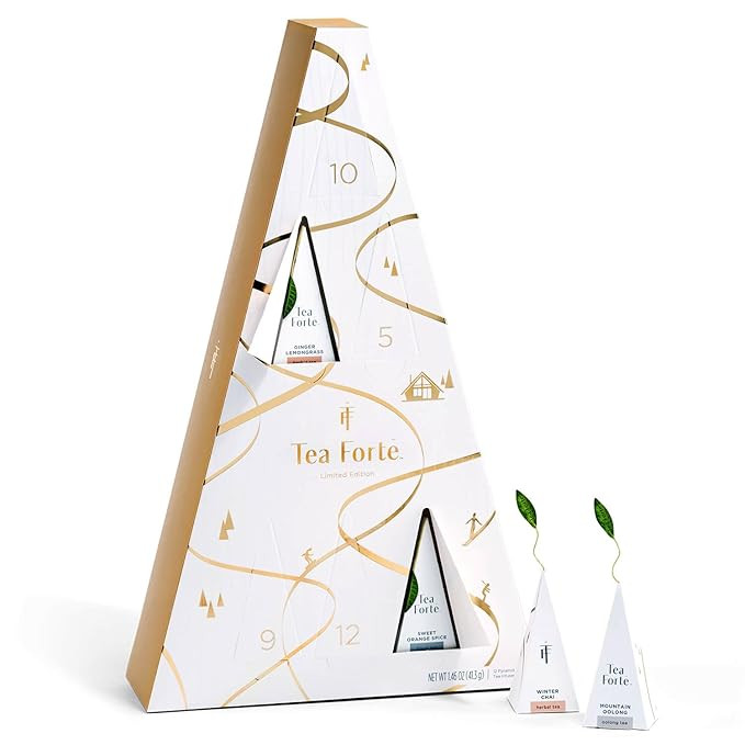 Tea Forte Winter Chalet Mini Advent Calendar, 12 Days of Cozy Holiday Tea Gift Set of 12 Infuser ... | Amazon (US)