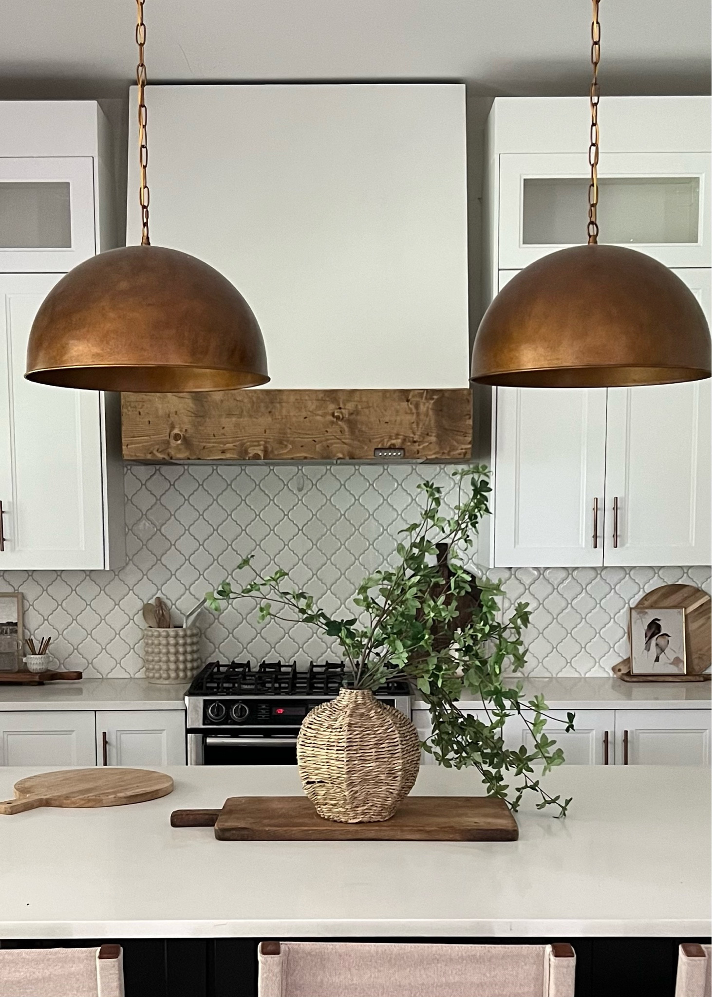 Kitchen views! We recently redid the range hood with a diy Venetian plaster and faux beam. I love the new look!
Modern kitchen inspiration 

#LTKhome #LTKFind