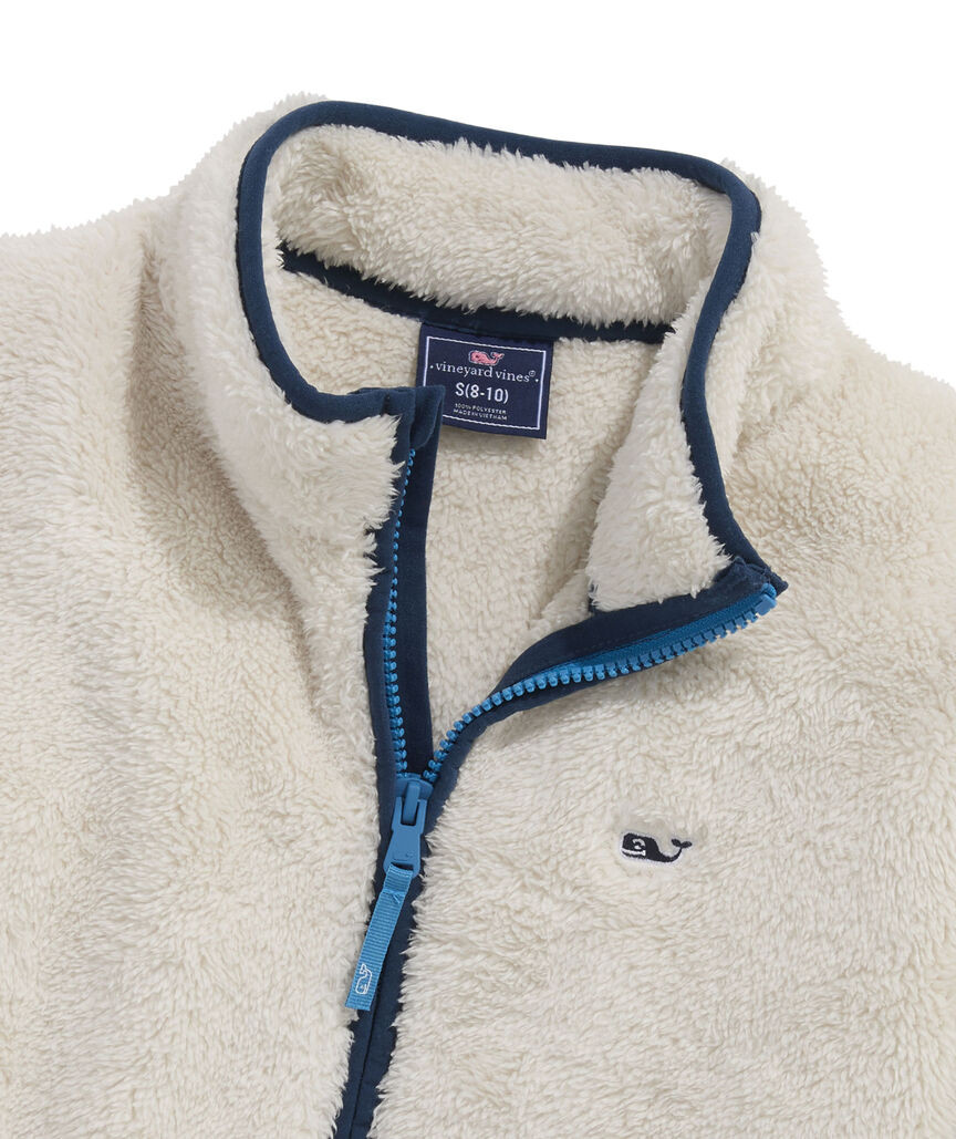 OUTLET Boys' Sherpa Fleece Full-Zip Jacket | vineyard vines