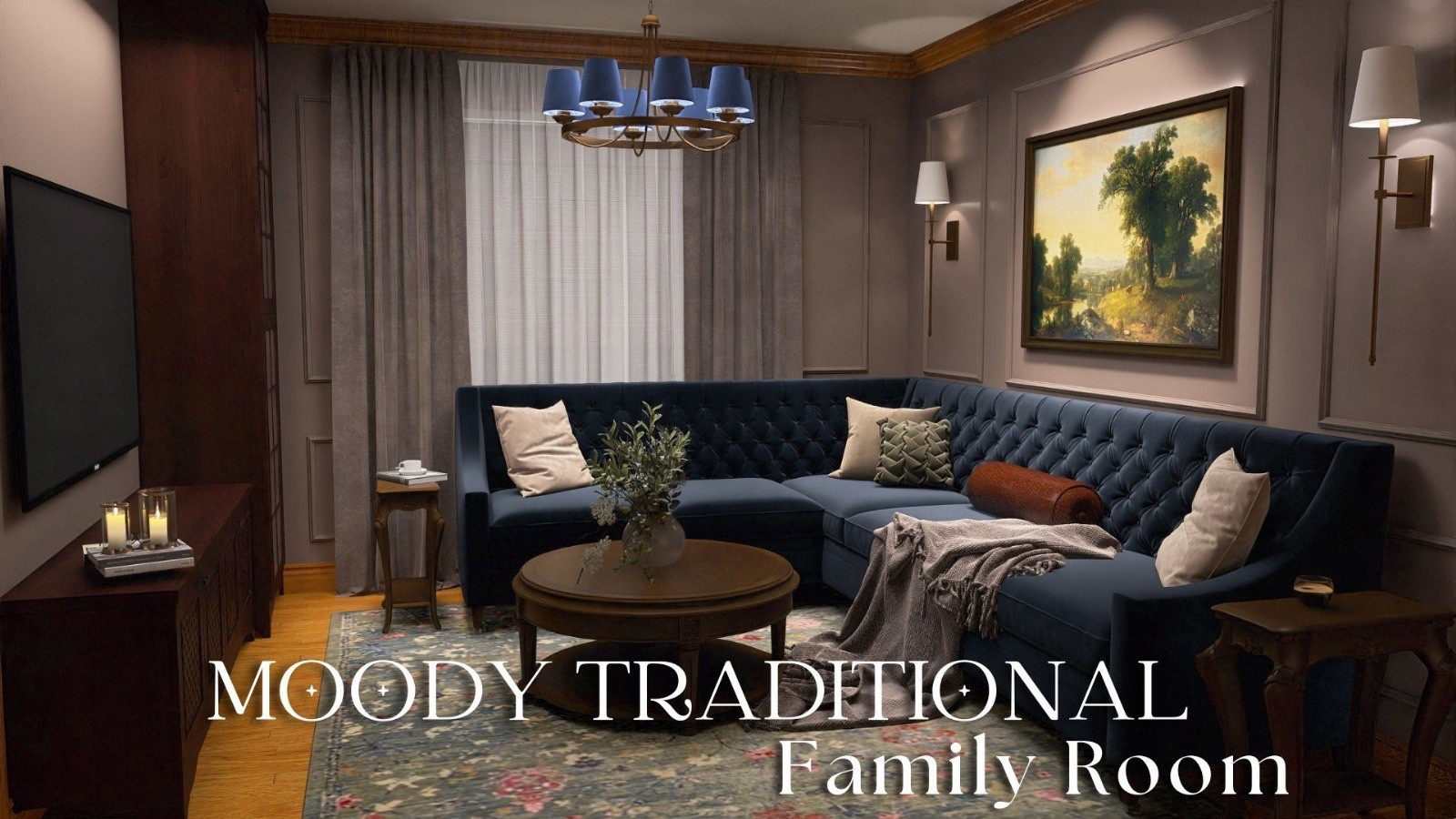 Designed by Jackie
Moody Traditional Family Room 

#LTKHome #LTKHoliday #LTKmomlife