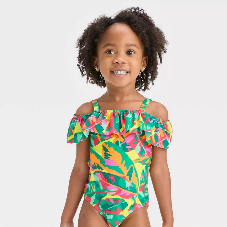 Toddler Girls' Leaf One Piece Swimsuit - Cat & Jack™ | Target