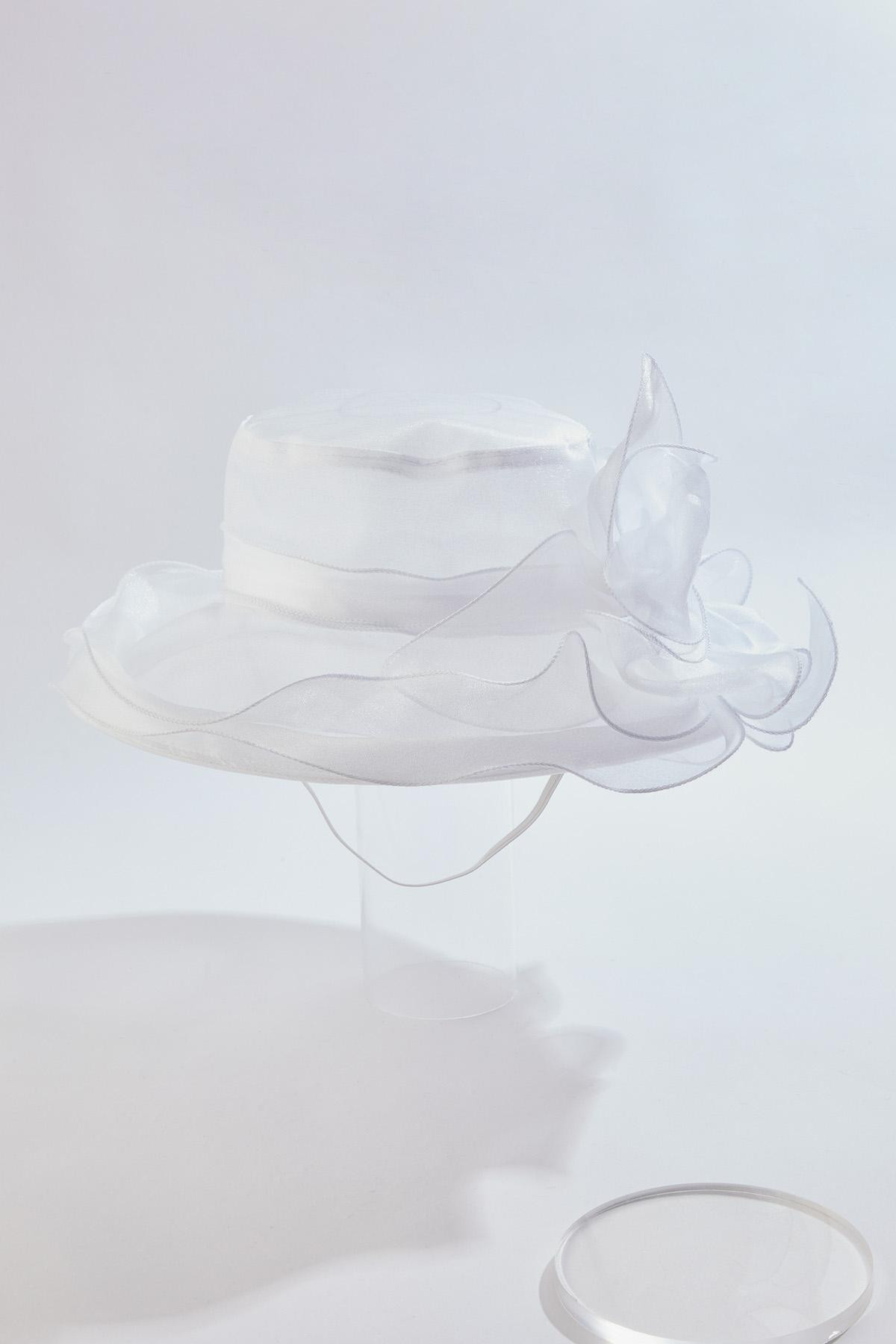 Dressy White Layered Bow Derby Hat | Cato Fashions