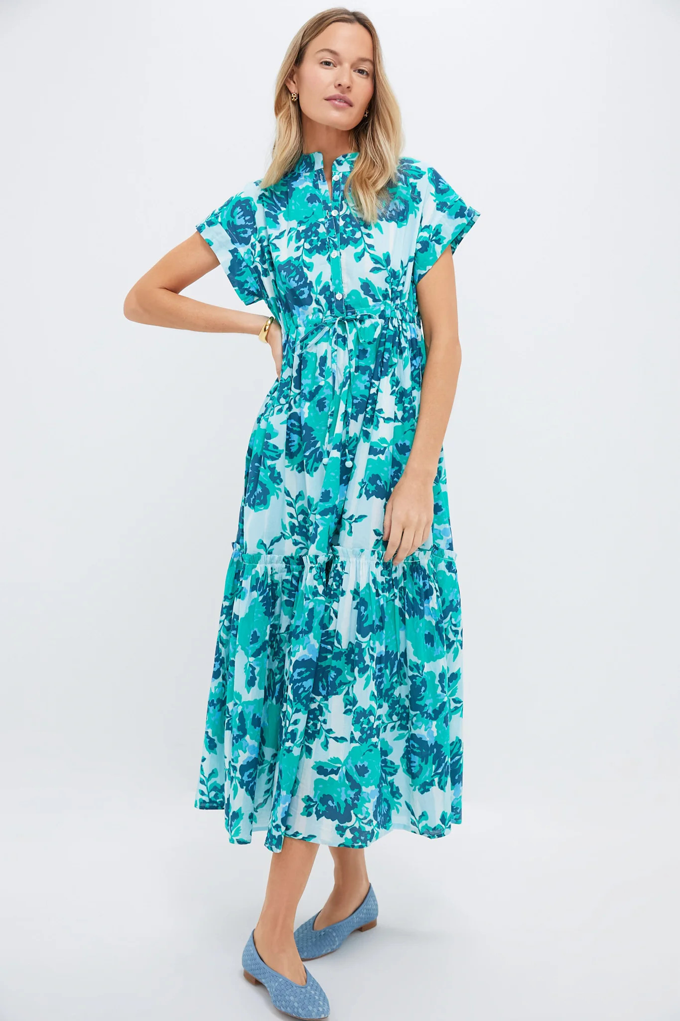 Light Blue Petunia Mumi Midi Dress | Tuckernuck (US)