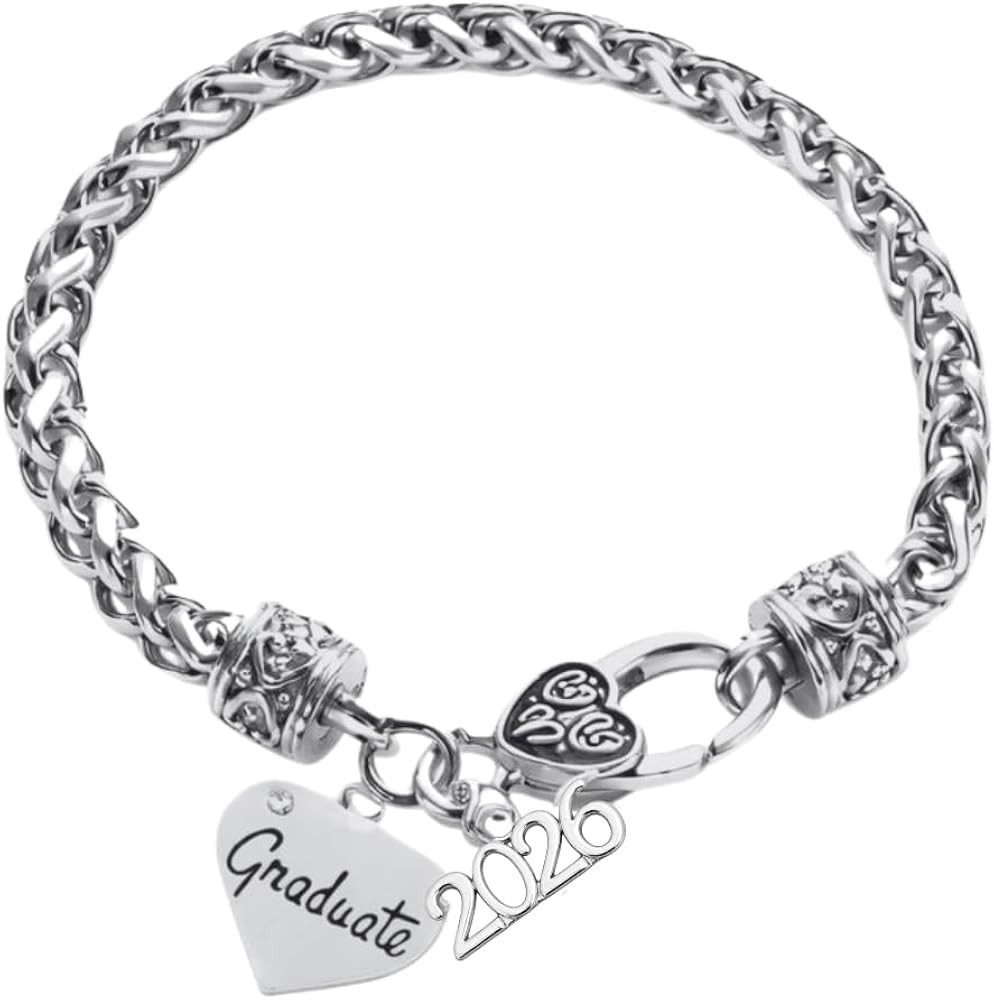 Infinity Collection Graduation Charm Bracelet - 2026 Edition, Graduate Heart Charm, Graduation Gi... | Amazon (US)