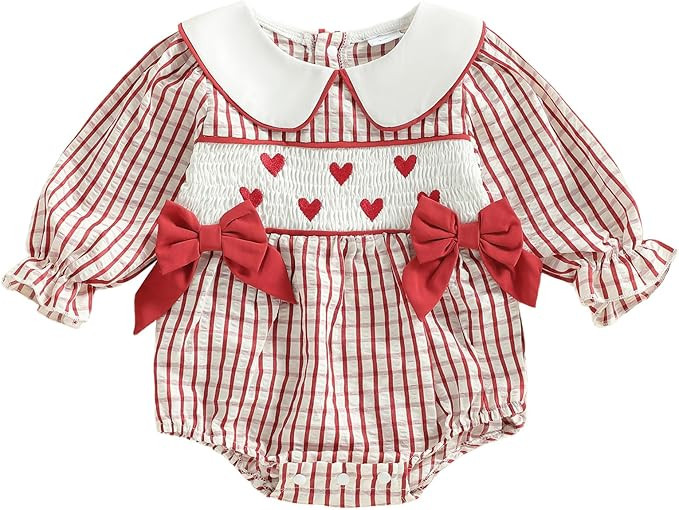 MoZiKQin Baby Girl St Patricks Day Outfit Shamrock Bubble Romper Long Sleeve Clover Onesie Jumpsu... | Amazon (US)