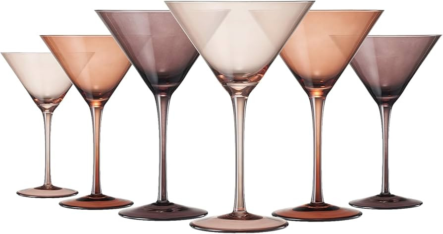 Venus Martini Glass Set, 8oz Glasses Set of 6 For All Occasions, Gift for Her, Mom, Wife, Girlfri... | Amazon (US)