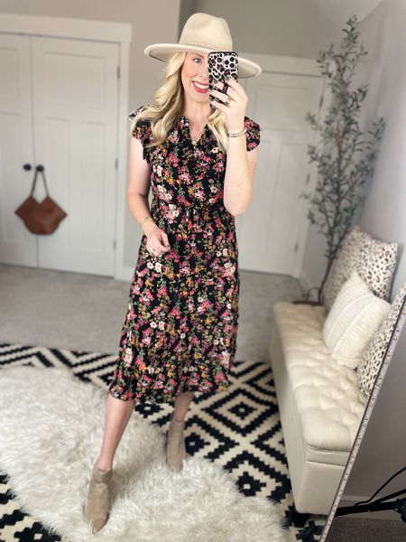 Weekend Walmart wins try on 
Fall floral dress- small 

#LTKunder50 #LTKstyletip #LTKSeasonal
