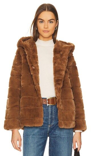 Goldie 5 Faux Fur Jacket in Camel | Revolve Clothing (Global)