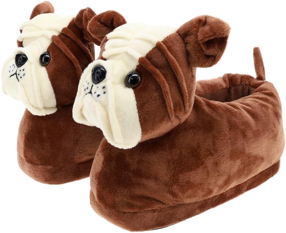 Happy Feet Animal Slippers for Adults and Kids, Cozy and Comfortable, Sturdy Rubber Soles, Thick 1-Inch Memory Foam Footbed, Non-Skid Bottoms, Plush Velvety Material Slippers, As Seen on Shark Tank | Amazon (US)