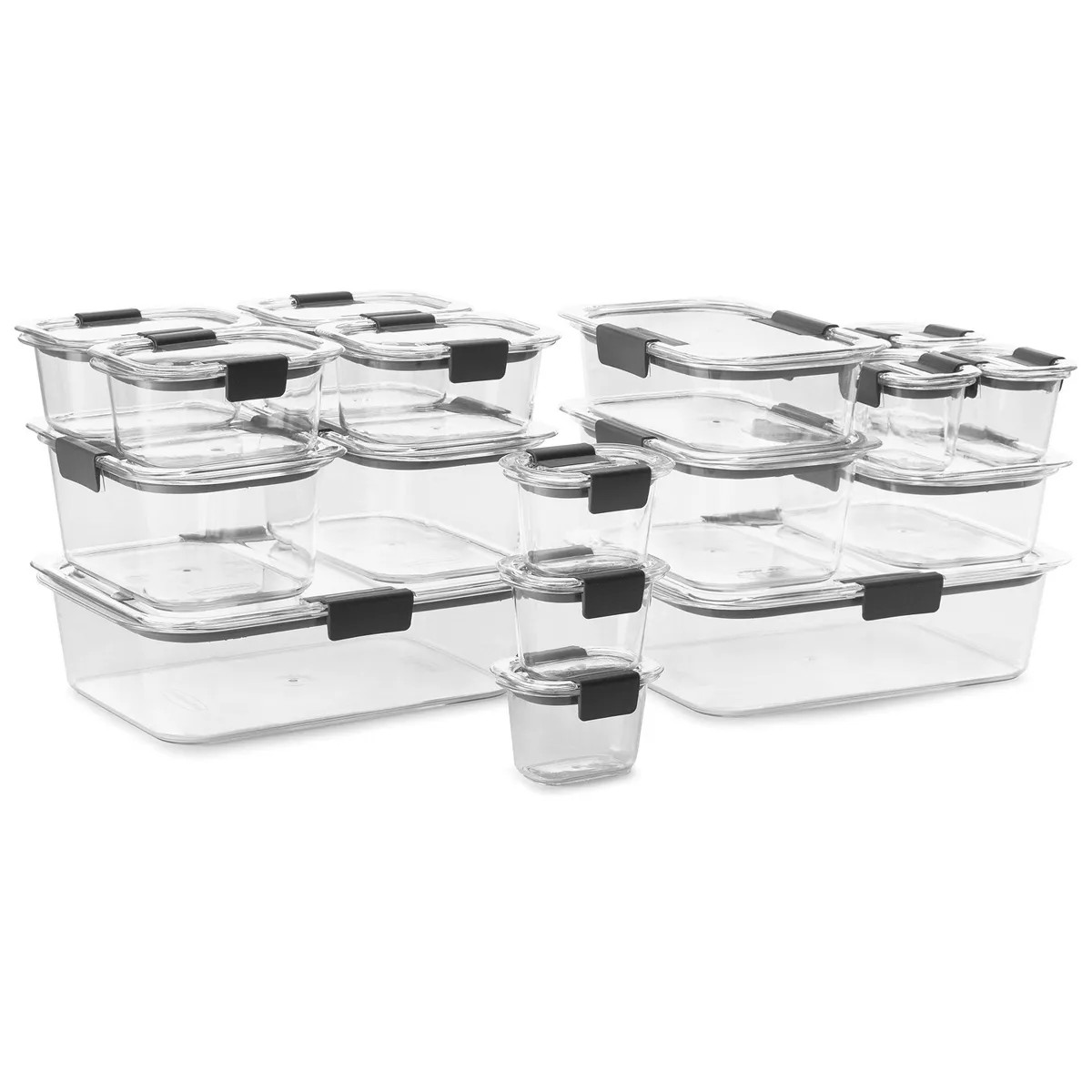 Rubbermaid Brilliance 36pc Plastic Food Storage Container Set: Clear, Microwave & Freezer Safe, D... | Target