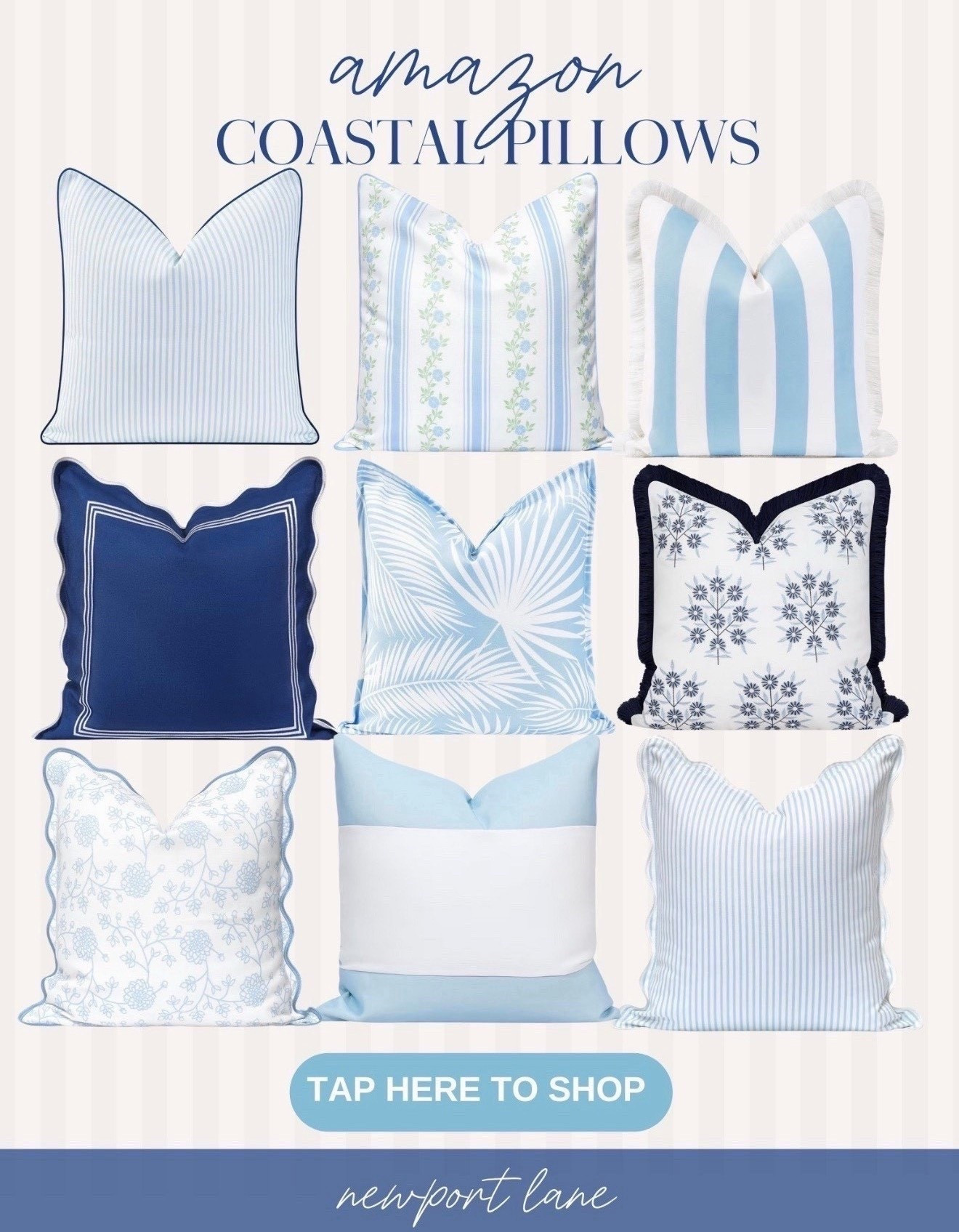 These blue and white pillow covers from Amazon are my go-to for an easy modern coastal refresh in any room. I love how the crisp patterns and soft textures instantly elevate sofas, beds, and chairs with a designer-inspired look. 

#LTKSaleAlert #LTKU #LTKHome