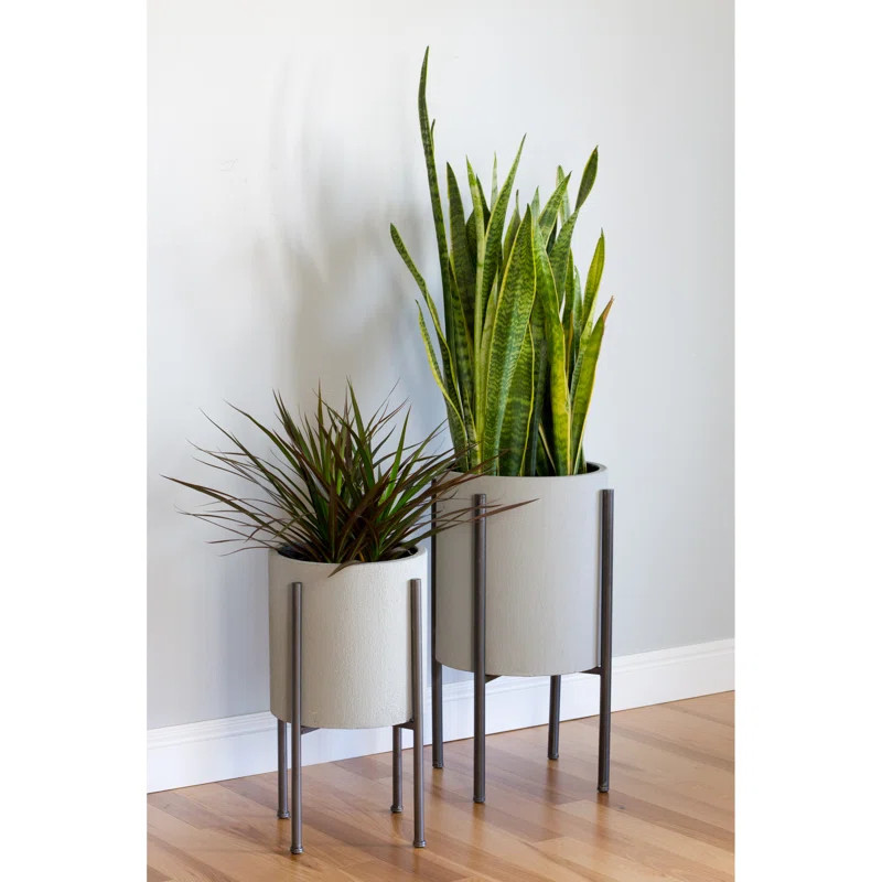 Pratcher 2-Piece Iron Pot Planter Set | Wayfair North America