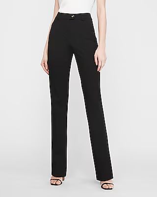 High Waisted Horn Button Tab Barely Boot Columnist Pant | Express