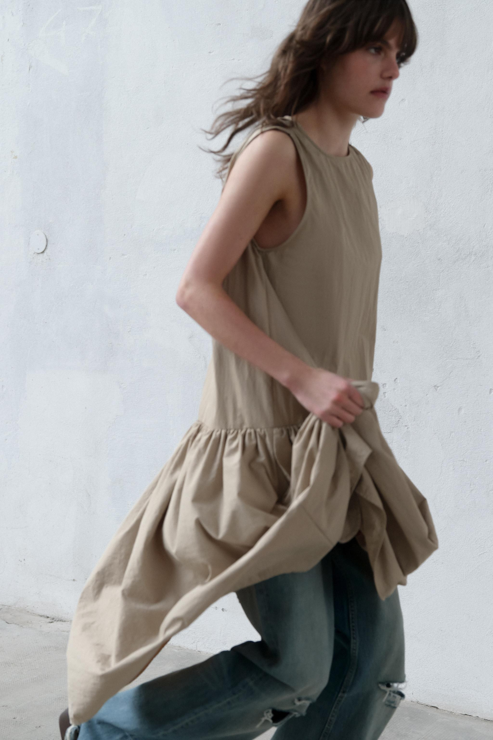 NYLON VOLUMINOUS DRESS | Zara UK