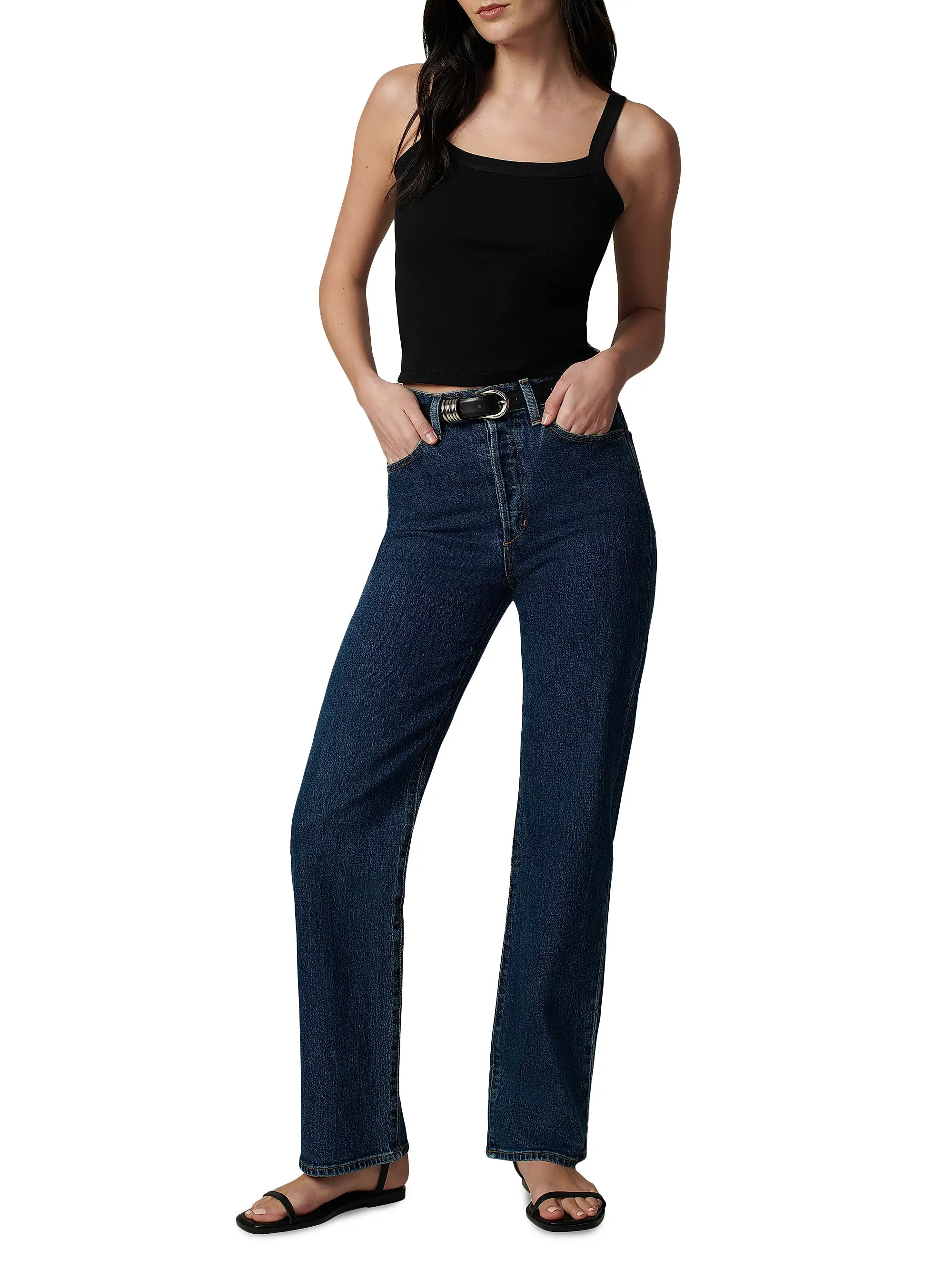 The Margot High-Rise Straight-Leg Jeans | Saks Fifth Avenue