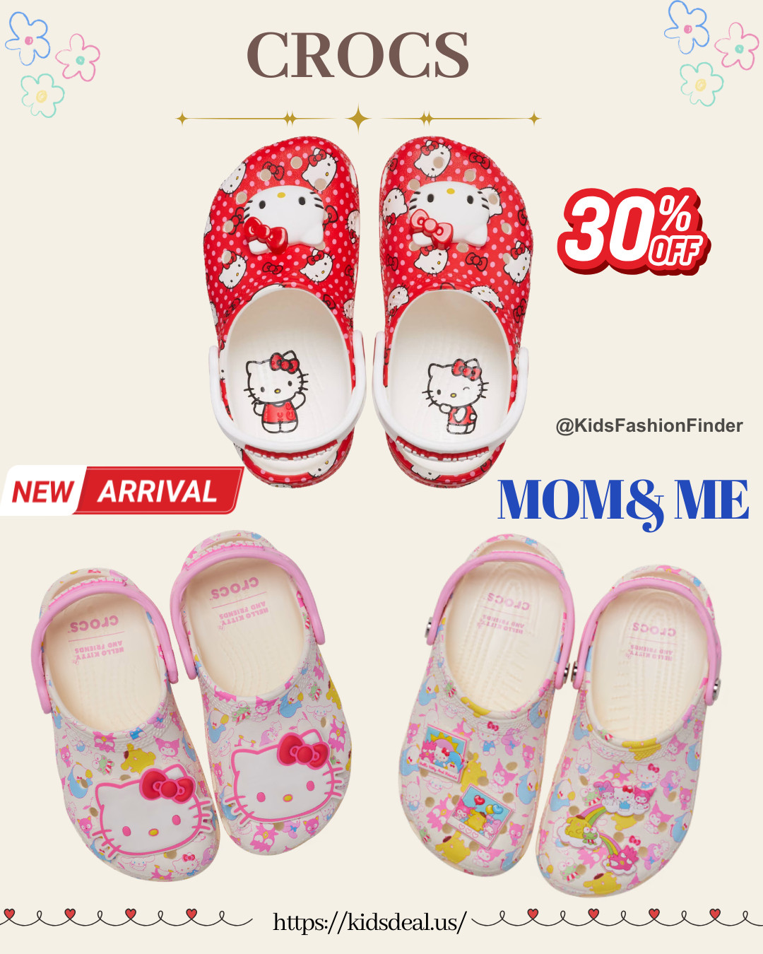 🎀👟 Hello Kitty Crocs = TOO CUTE! 💖

Calling all Hello Kitty fans 😍
These adorable Crocs feature the sweetest Hello Kitty details and charms ✨

💗 One style is perfect for Mom & Me matching outfits 👩‍👧
Because matching shoes with your little bestie is always a good idea 🥹💛

Comfy, cute, and guaranteed to get compliments everywhere you go 🙌

#HelloKitty #Crocs #HelloKittyCrocs #MomAndMe #MatchingOutfits #KidsFashion #MomStyle #CuteShoes #MomFinds #Sanrio

#LTKmomlife #LTKSwim #LTKKids