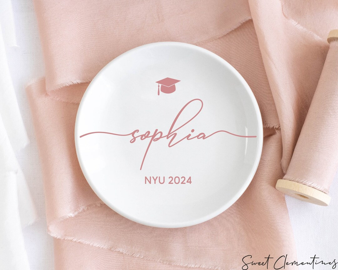 Personalized Graduation Gift, Custom Jewelry Dish, Class of 2024 College Graduation Gift for Her,... | Etsy (US)