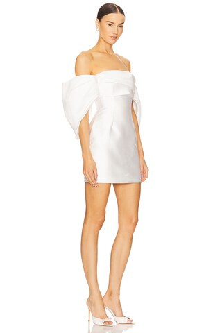SOLACE London Elina Mini Dress in Cream from Revolve.com | Revolve Clothing (Global)