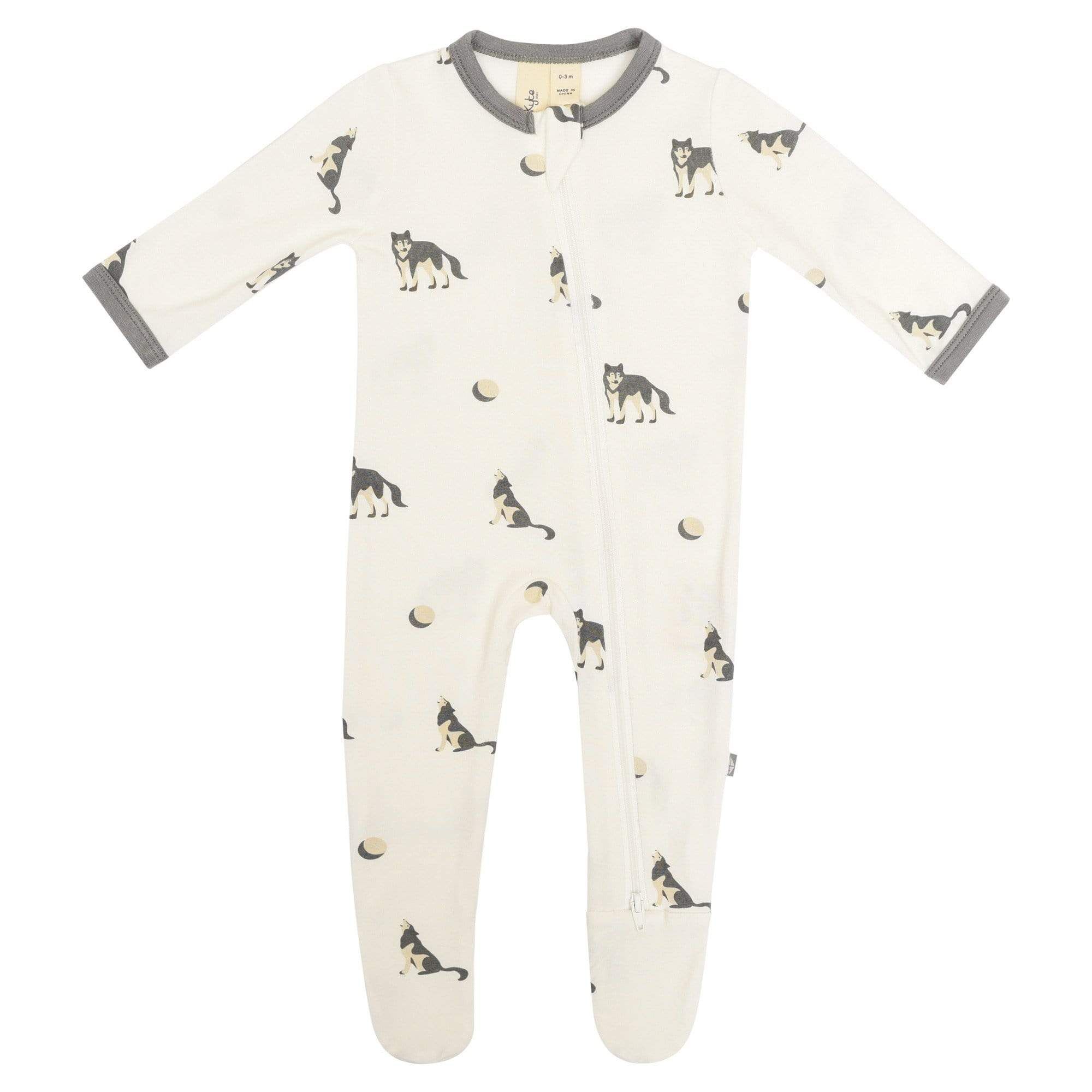 Zippered Footie in Howl | Kyte BABY