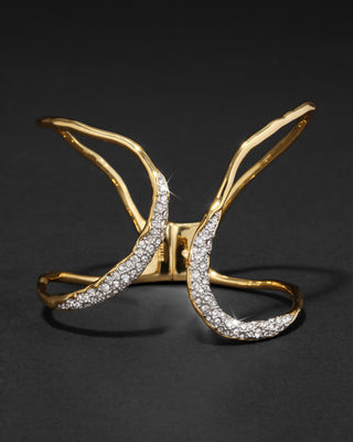 Solanales Crystal Freeform Hinge Cuff Bracelet | Alexis Bittar