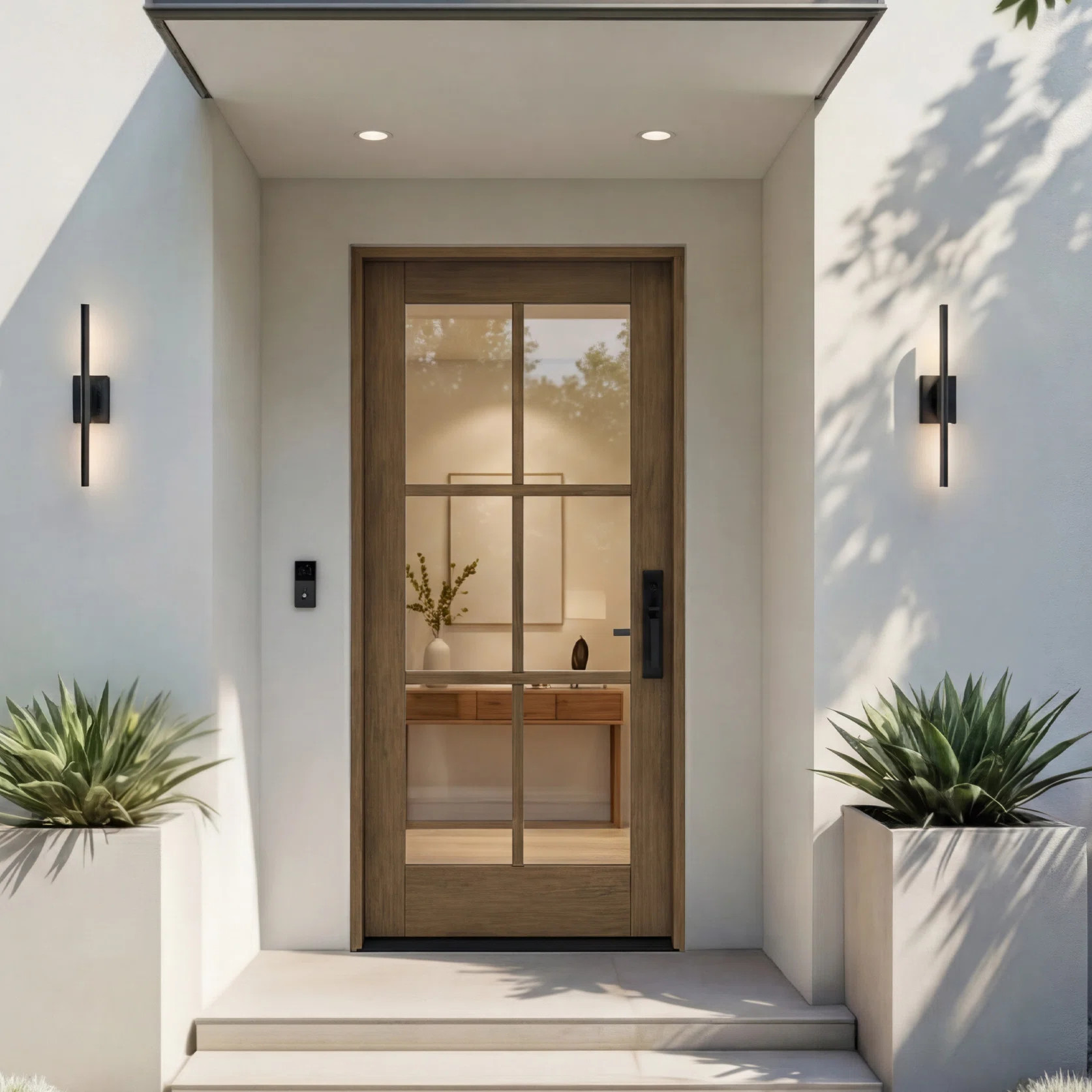 G106-SW-80 | 80" Single Door, RTA Prehung Exterior, SDL 6 Lite, Unfinished Mahogany Wood | Wayfai... | Wayfair North America