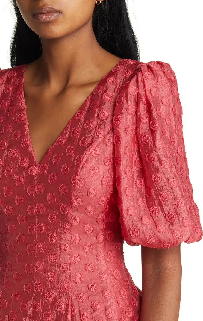 Rachel Parcell Dot Jacquard Fit & Flare Organza Dress | Nordstrom | Nordstrom