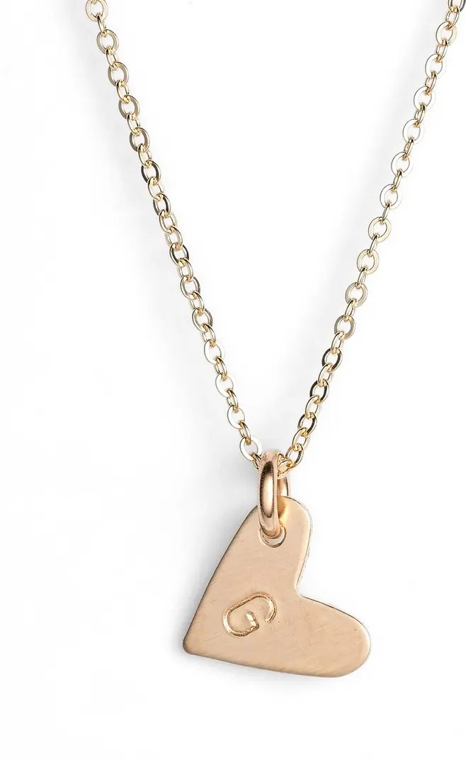 14k-Gold Fill Initial Mini Heart Pendant Necklace | Nordstrom