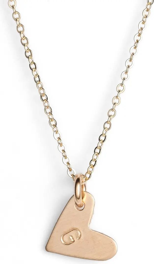 14k-Gold Fill Initial Mini Heart Pendant Necklace | Nordstrom