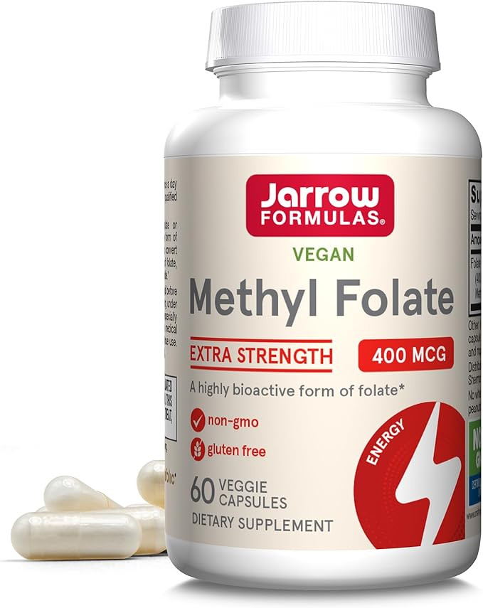 Jarrow Formulas Extra Strength Methyl Folate 400 mcg, Dietary Supplement for Cardiovascular and N... | Amazon (US)