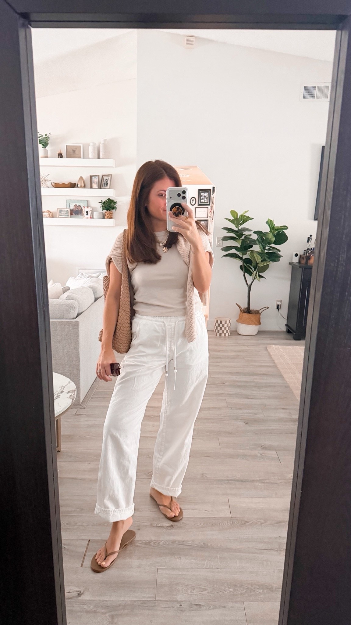 Loving these white pull on jeans from Target! Love the elastic waist band and they are so comfy! Wearing a small!

#LTKOver40 #LTKSeasonal