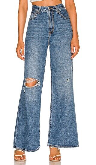 High Loose Flare Jean in Take Notes | Revolve Clothing (Global)