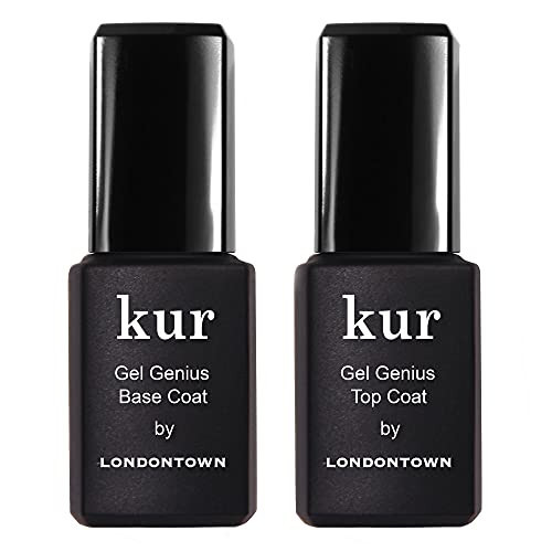 LONDONTOWN kur Gel Genius Gel-Like Set, Top Coat & Base Coat Set For Long Lasting Manicure | Amazon (US)