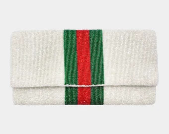 Honey Bee Accented Color Block Seed Beaded Clutch / Crossbody | Etsy | Etsy (US)