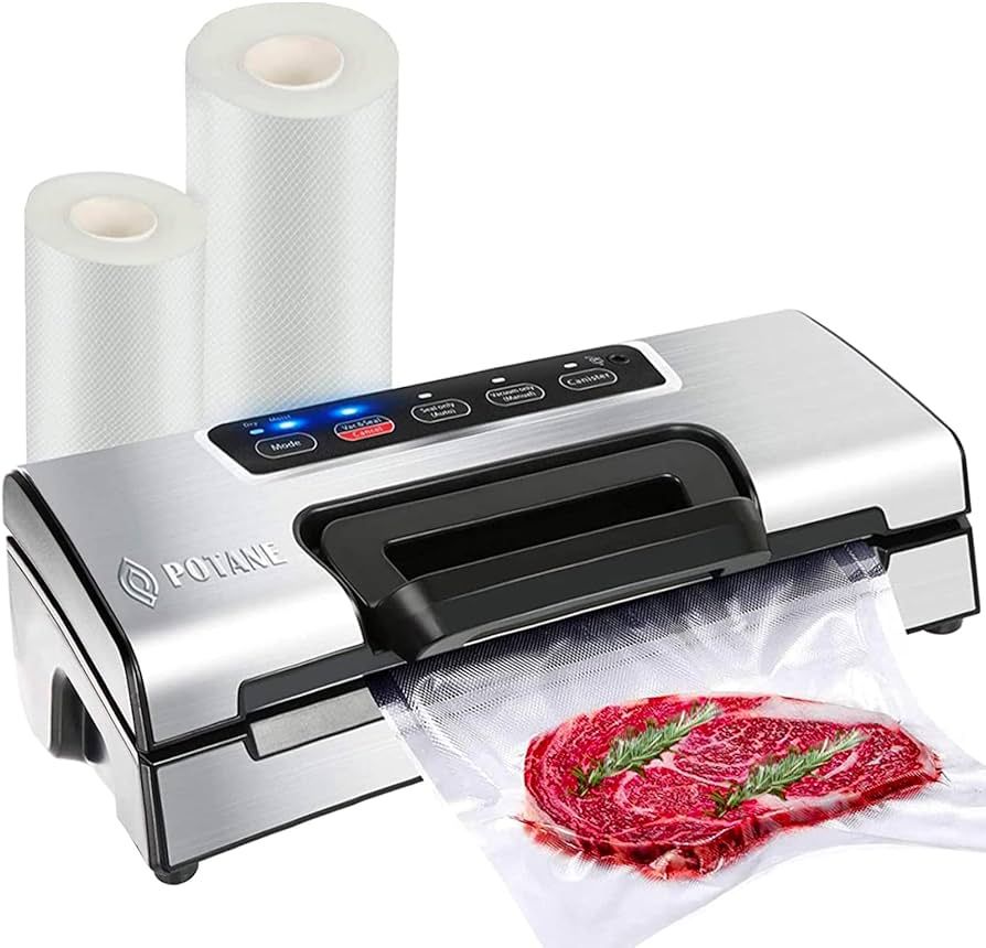 Potane Precision Vacuum Sealer Machine,Pro Food Sealer with Built-in Cutter and Bag Storage(Up to... | Amazon (US)