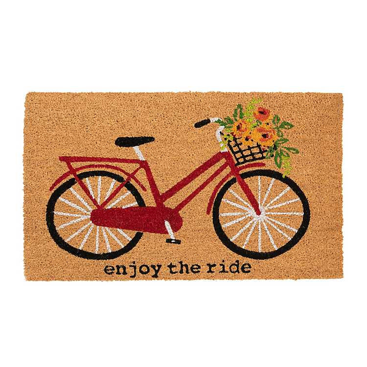 Red Bicycle Enjoy the Ride Doormat | Kirkland's Home