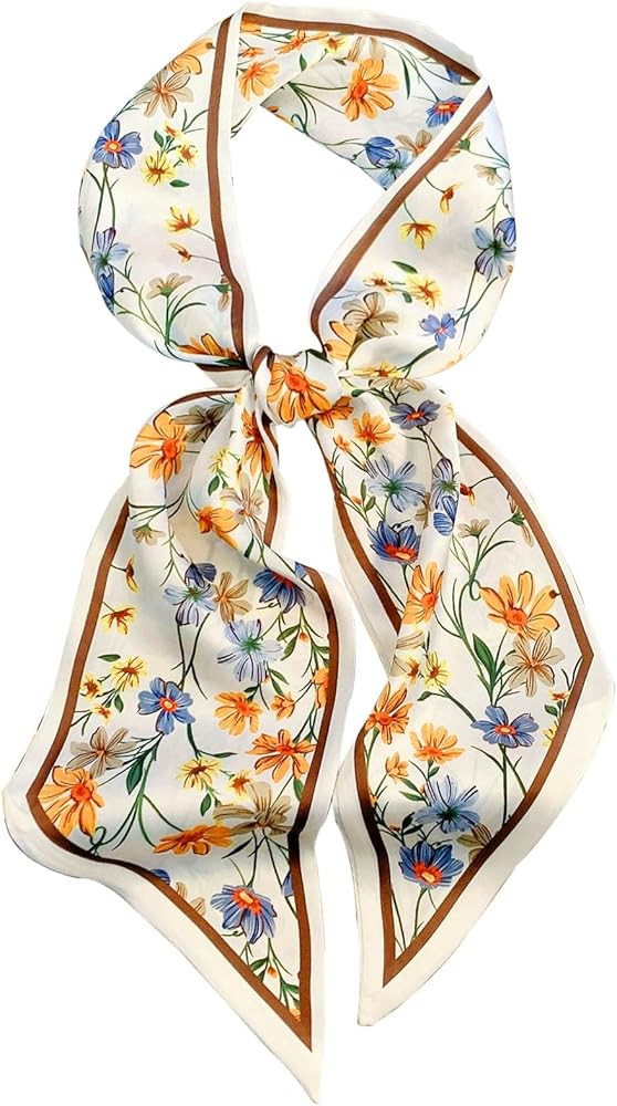 Head Scarf Hair Neck Scarves For Women Purse Bag Scarfs For Handbags Silky Long Thin Satin Headsc... | Amazon (US)