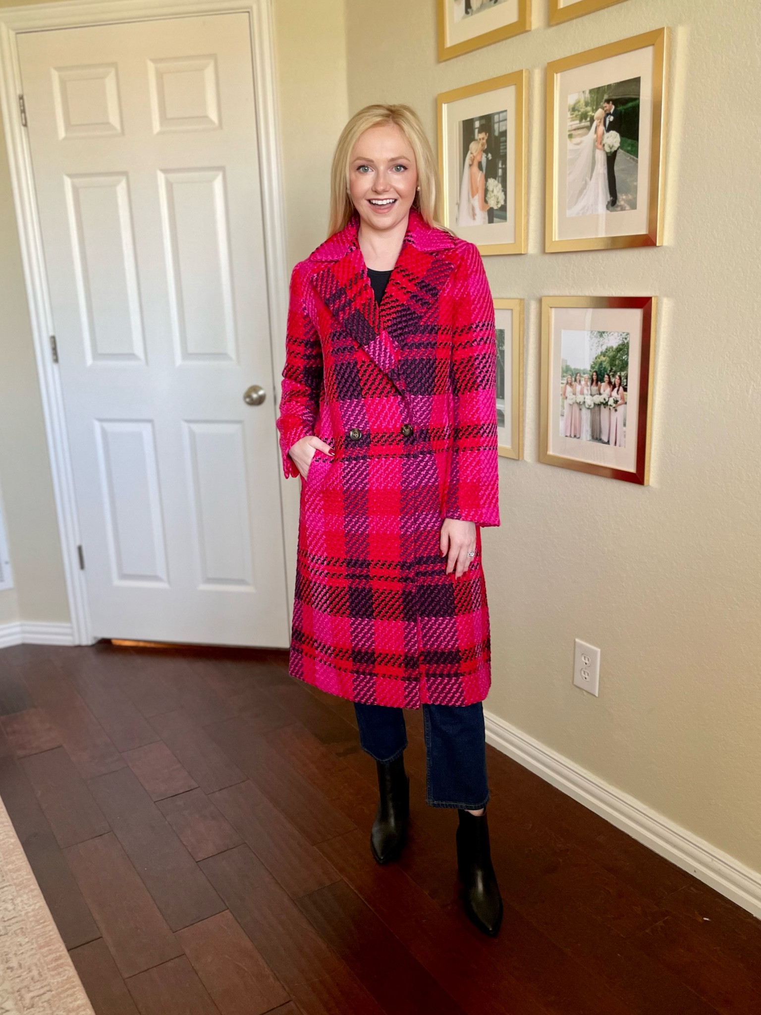 Winter coat, plaid coat, red coat, pink coat, wool coat, petite coat 

#LTKSeasonal #LTKstyletip #LTKHoliday