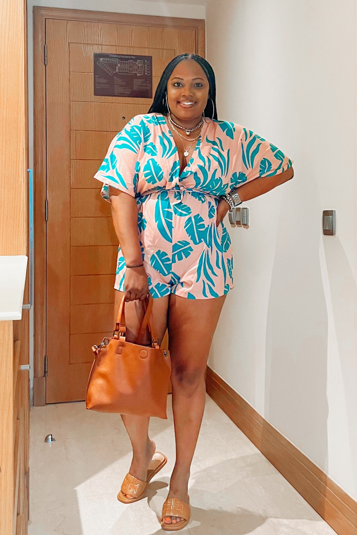 📸🌿 *Outfit of the Day Inspiration!* 🌍👀

📍 Nairobi, Kenya 🇰🇪

🌸 Rocking Nairobi’s bustling streets in a stunning pink romper adorned with lush green leaves from Shein! 🌿🌺 Pairing it effortlessly with comfy and chic cognac flat Tory Burch sandals and a sleek crossbody bag in the same hue 👜✨

👉 Who says you can’t conquer both sightseeing and market shopping in style? This look’s got you covered! 😎

#LTKtravel #LTKunder100 #LTKunder50