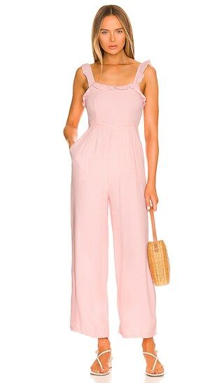 Victoria Ruffle Jumpsuit in Pink | Revolve Clothing (Global)