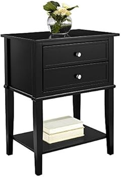 Ameriwood Home Franklin Accent Table 2 Drawers, Black | Amazon (US)