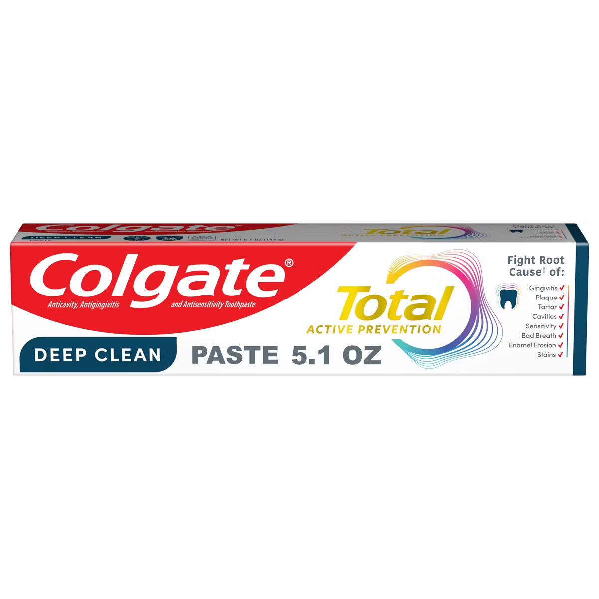Colgate Total Active Prevention Clean Toothpaste - Mint - 5.1oz | Target