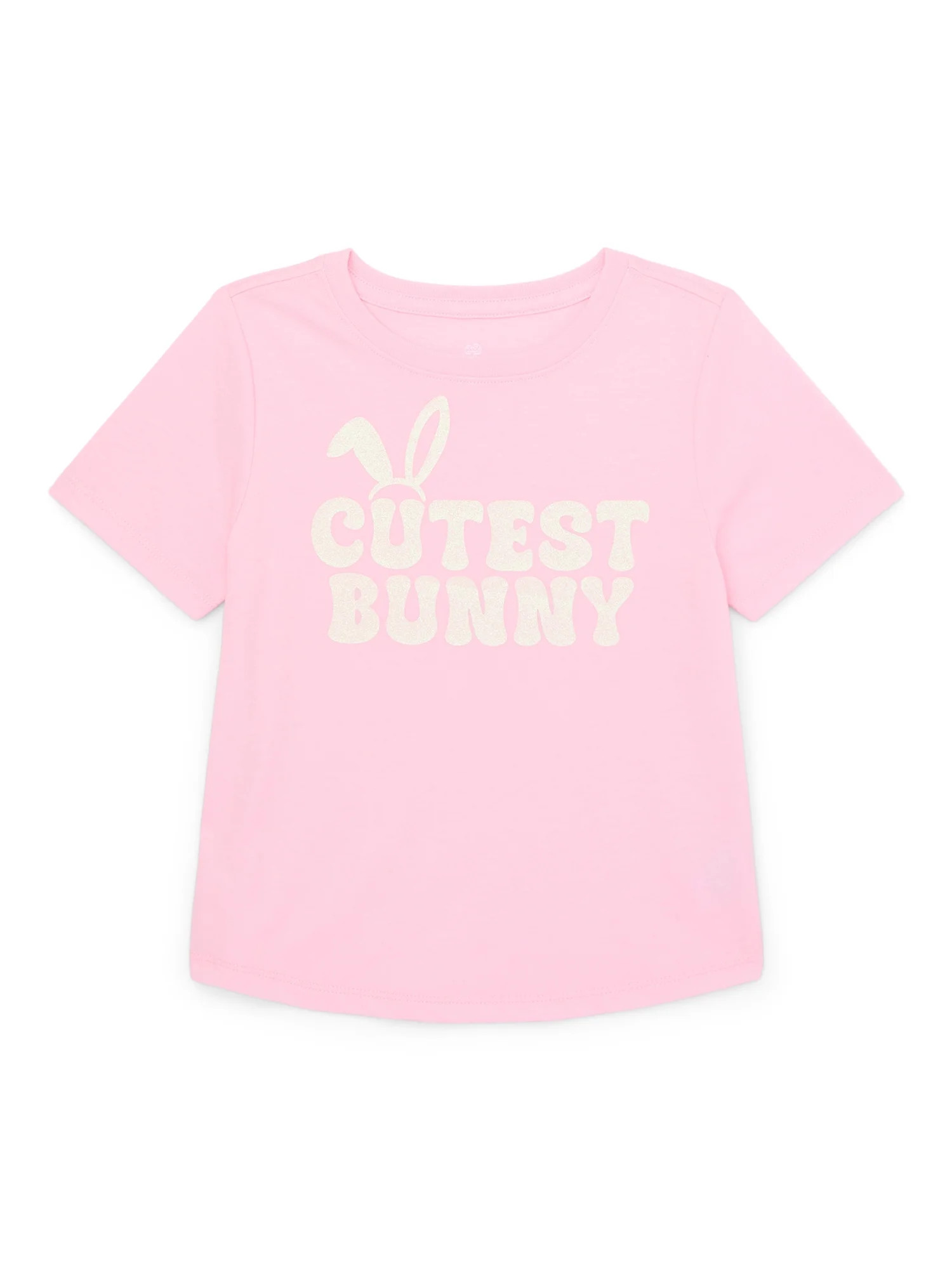 Way To Celebrate Toddler Girl Easter Short Sleeve Graphic T-Shirt, Sizes 12M-5T | Walmart (US)