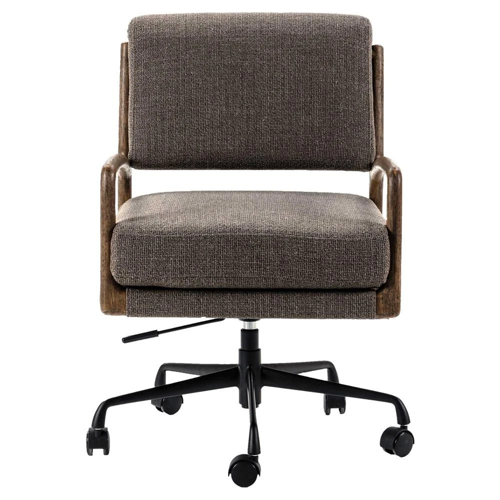 Jerry Rustic Lodge Brown Performance Aluminum Office Chair | Kathy Kuo Home